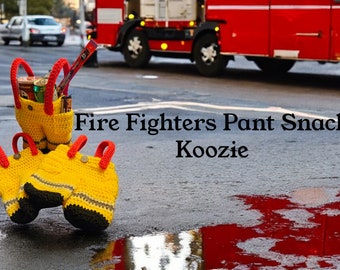 Crocheted Gift Bag for Firefighters made to order. (snacks not included)