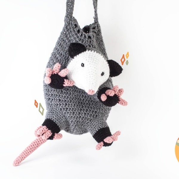 Crocheted Opossum Bag (Original)