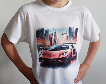 T-shirt enfant "voiture modèle 2" personnalisé