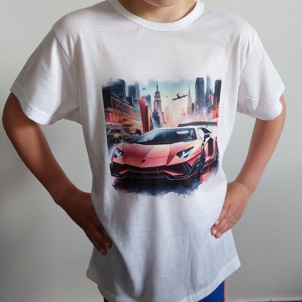 T-shirt enfant "voiture modèle 2" personnalisé