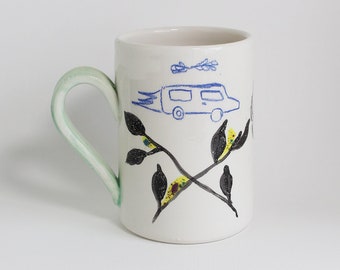 Giant coffee mug, handmade coffee mug, big ceramic mug