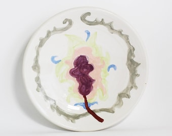 Ceramic plate Ceramic homeware handmade in Italy Soup plate  Stoneware dish  Artisanal plate  Pottery plate  Dinner plate