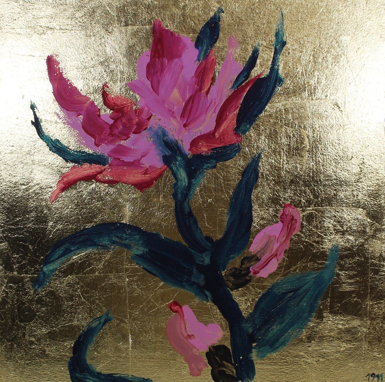 Burnt flower, original painting image 2