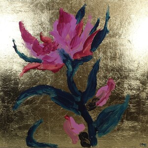 Burnt flower, original painting image 1