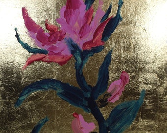 Burnt flower, original painting