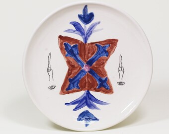 Breakfast/Sweets plate, handmade in italy ceramic plate