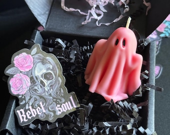 Ghost Candles | Halloween Ghosts | Halloween Candles | Autumn Candles | Soy Candles | Pink Halloween | Party Favor