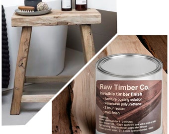 Raw Timber Coating Invisible Polyurethane Finish 250ml/500ml. Create a raw ultra matt Finish that closely resembles sanded uncoated timber.