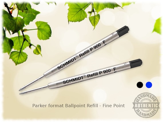 Set of 2 Schmidt Refill P900 F Parker Style Ballpoint Ink, Black