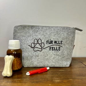 Tierapotheke Tasche bestickte Filztasche praktische Hundetasche Für alle Felle Erste Hilfe Set für Hunde und Katzen Geschenk für Tierfreunde