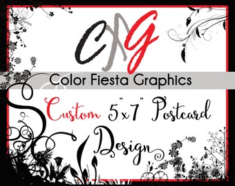 plus a round of UNLIMITED complimentary edits Custom Postcardnotecardinvitation design 5x7