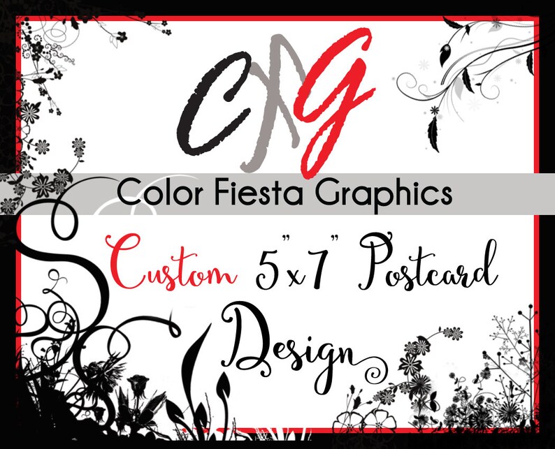 plus a round of UNLIMITED complimentary edits Custom Postcardnotecardinvitation design 5x7