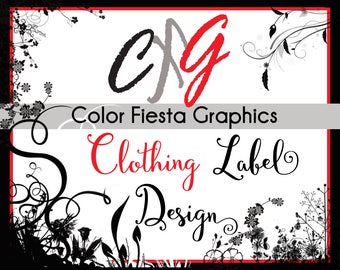 Custom Clothing Label design - plus a round edits fabric woven printed sewing tag personalized graphic design artwork unique  shop branding