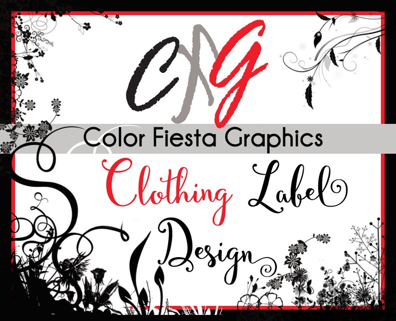 Custom Clothing Label design  plus a round edits fabric woven image 1