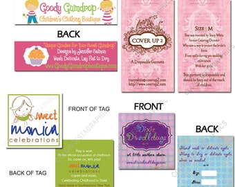 Add backside to business card / hang tag custom design, tile it on a Sheet / Add a fold to a clothing label / Make a visiting card two sided