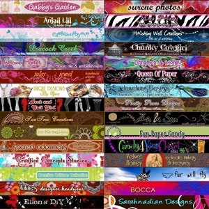 Conception de bannière Etsy personnalisée avec 1 série de modifications illimitées - en-tête de boutique etsy, shopify, bonanza, zibbet, branding artfire - conception graphique ooak