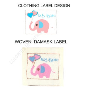 Custom Clothing Label design plus a round edits fabric woven printed sewing tag personalized graphic design artwork unique shop branding image 8