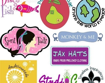 Custom Budget Logo design plus any 3 design items - business card design, hang tag design, sticker design, label design, etsy banner, icon