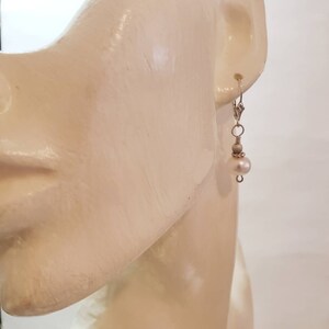 Pearl Sterling Silver Leverback Earrings, Pearl Earrings, 925 Sterling Silver Earrings, Leverback Earrings, Genuine Cultured Pearl, image 8