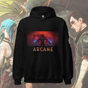 VI Arcane Hoodie | League of Legends Jumper |  Anime hoodie Unisex | Arcane hoodie | Video Game jumper Gift for Gamers Gaming Hoodie Vander