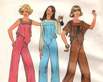 Simplicity 7984 JUMPSUIT Bodice stitched to Pants Size 10 Vintage 1977 UNCUT/FF