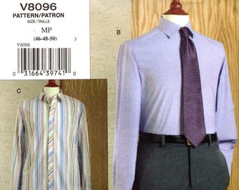 Vogue 8096 MEN'S SHIRTS Size 46-48-50 Uncut/Factory Folds