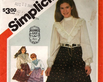 Simplicity 6088 GUNNE SAX Girl Size 12 ca.1983 UNCUT/Factory Folded