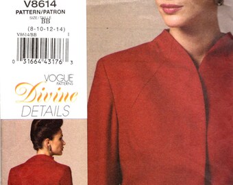 Vogue 8614 DEVINE DETAILS PATTERN Sizes 8 -14 Jacket & Dress ©2009