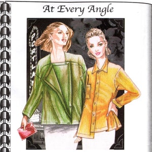 May include: A sewing pattern for a jacket and a shirt. The pattern is called "At Every Angle" and is from the Cutting Line Designs company. The pattern is for sizes XS, SM, MD, LG, and XL.