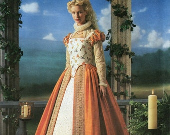 Simplicity 8881 Elizabethan Gown Sizes 6-12 SHAKESPEARE IN LOVE Pattern by Martha McCain
