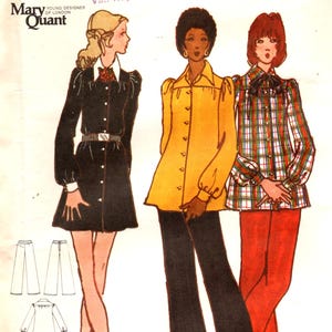 Butterick 6881 MARY QUANT Storlek 16 Byst 38 Verifierad Komplett HTF