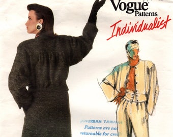 Vogue 1622 ADRI Jacket Skirt Pants Size 12 UNCUT/FF ©1985 Vogue Individualist