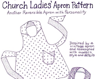 Mary Mulari's Church Ladies' Reversible Apron Pattern ©2005 UNCUT