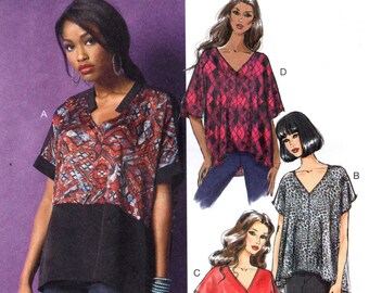Butterick 5955 プルオーバートップス サイズ XS S M 未カット ©2013