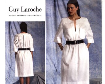 Vogue 1400 GUY LAROCHE Pullover Dress Size 8-16 ©2014 UNCUT Factory Fold Paria Original