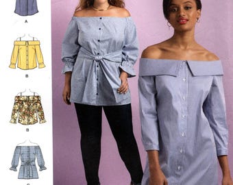 Simplicity 8550 DRESS TUNIC TOP Uncut/Factory Folds Size 20W - 28W