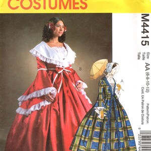 McCall's 4415 Civil War Southern Antebellum Gown UNCUT/FF Size 6-12