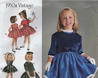 Simplicity 8306 Dress w/ Jacket Vintage 1950s REISSUE Size 3-8