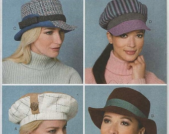 Butterick 6538 HATS & CAPS 4 Styles ©2017 HTF Out of Print
