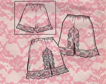 PLEATED PANTI-SLIP Petti-Pants Size 7 Dolores of St. Paul Pattern #7118 ©1971