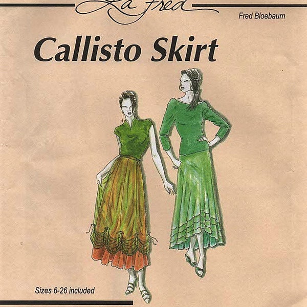 La Fred CALLISTO SKIRT No. 114 Bottom Tiers, Swagged, Overlays Sizes 6 - 26