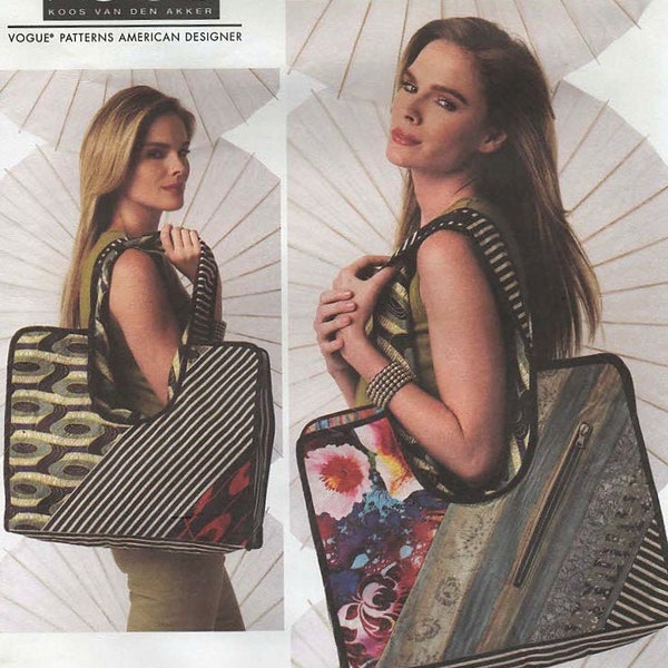 Vogue 1403 KOOS COUTURE Designer Bag with Contrast Sections - English and French Instructions