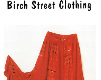 SPIRAL SKIRT One Piece Wonder Birch Street Clothing Sizes XSmall thru XXL Uncut/Factory Folds