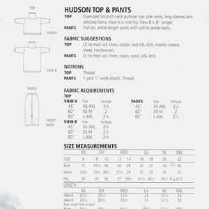 THE SEWING WORKSHOP Hudson Top & Pants Uncut image 2