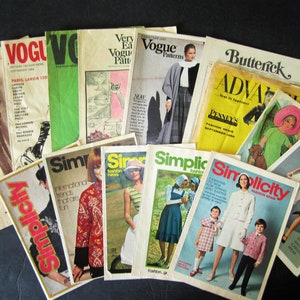 15 FASHION NEWS LEAFLETS  Vogue Advance Butterick McCall's Simplicity 1950s-1980s