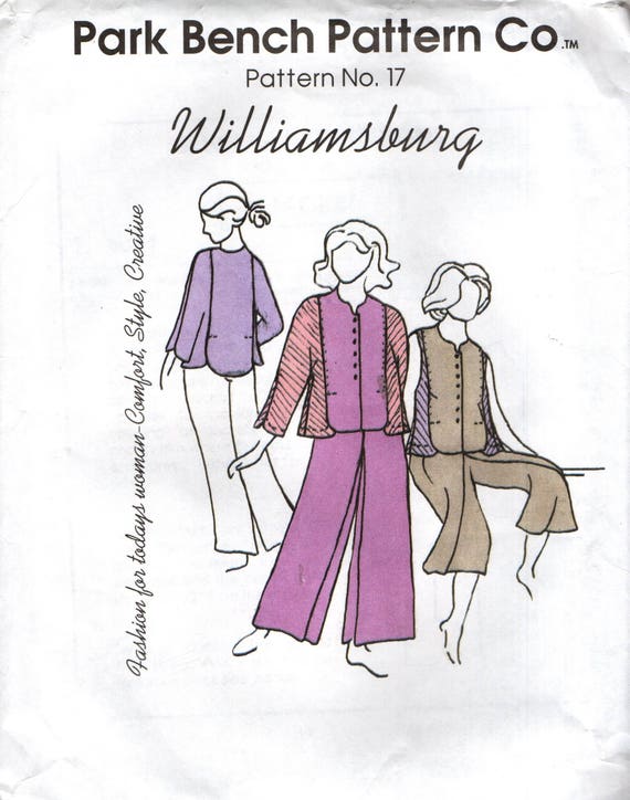 Park Bench Pattern Co Williamsburg No 17 Jacket Pants Vest Etsy