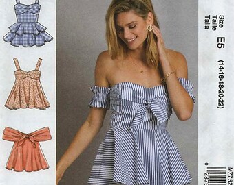 McCall's 7752 Summer Tops MULTIPLE VARIATIONS Size Choice © 2018