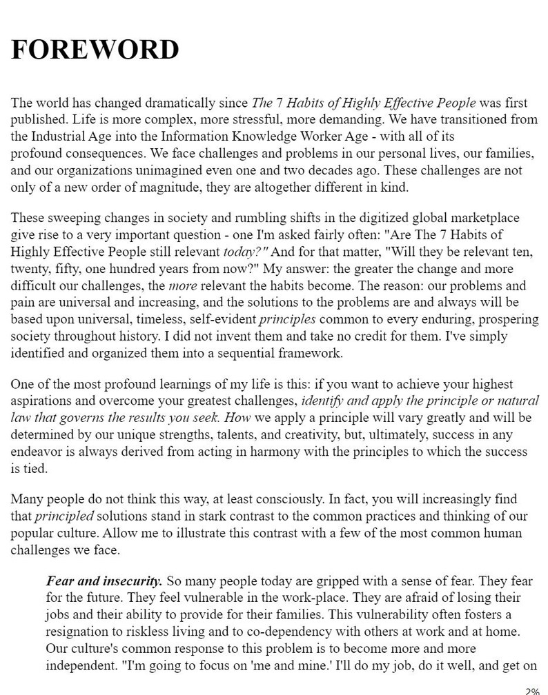 The 7 Habits of Highly Effective People by Stephen R Covey (high ...