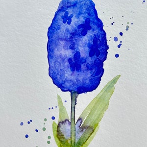 Original watercolor painting, Hyacinth image 2