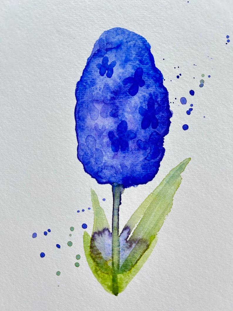 Original watercolor painting, Hyacinth image 2